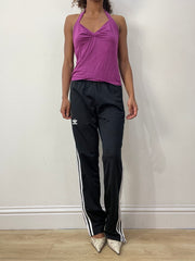 athleisure edit | small black adidas tracksuit bottoms