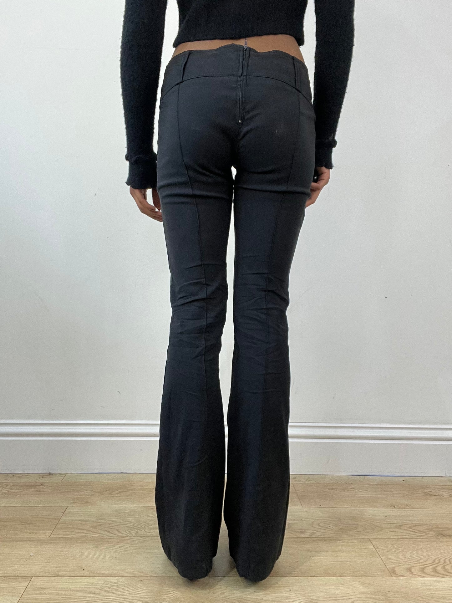 vintage edit thirty-four | small black miss sixty low waisted trousers