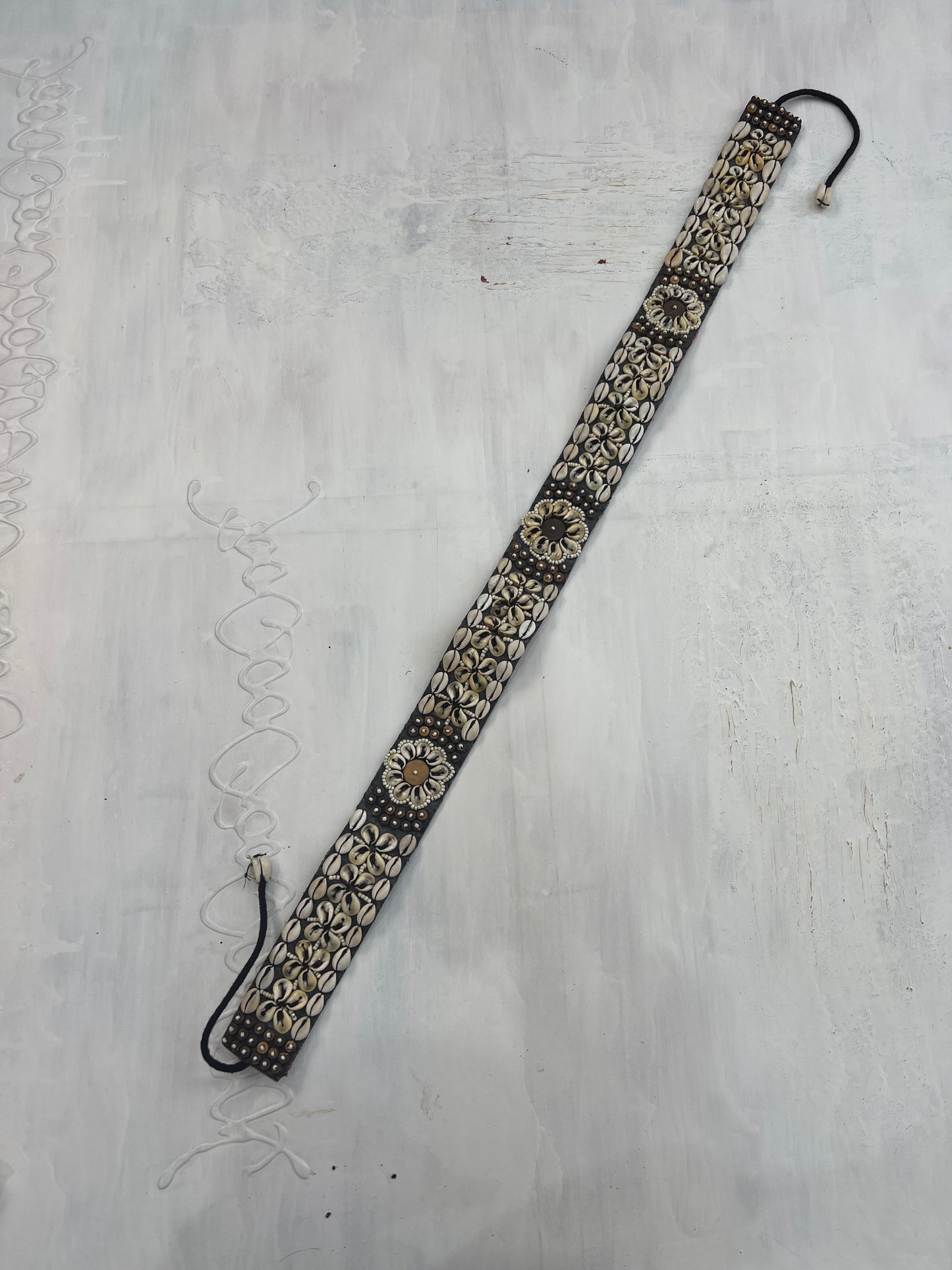 🐚#29 brown and cream shell belt