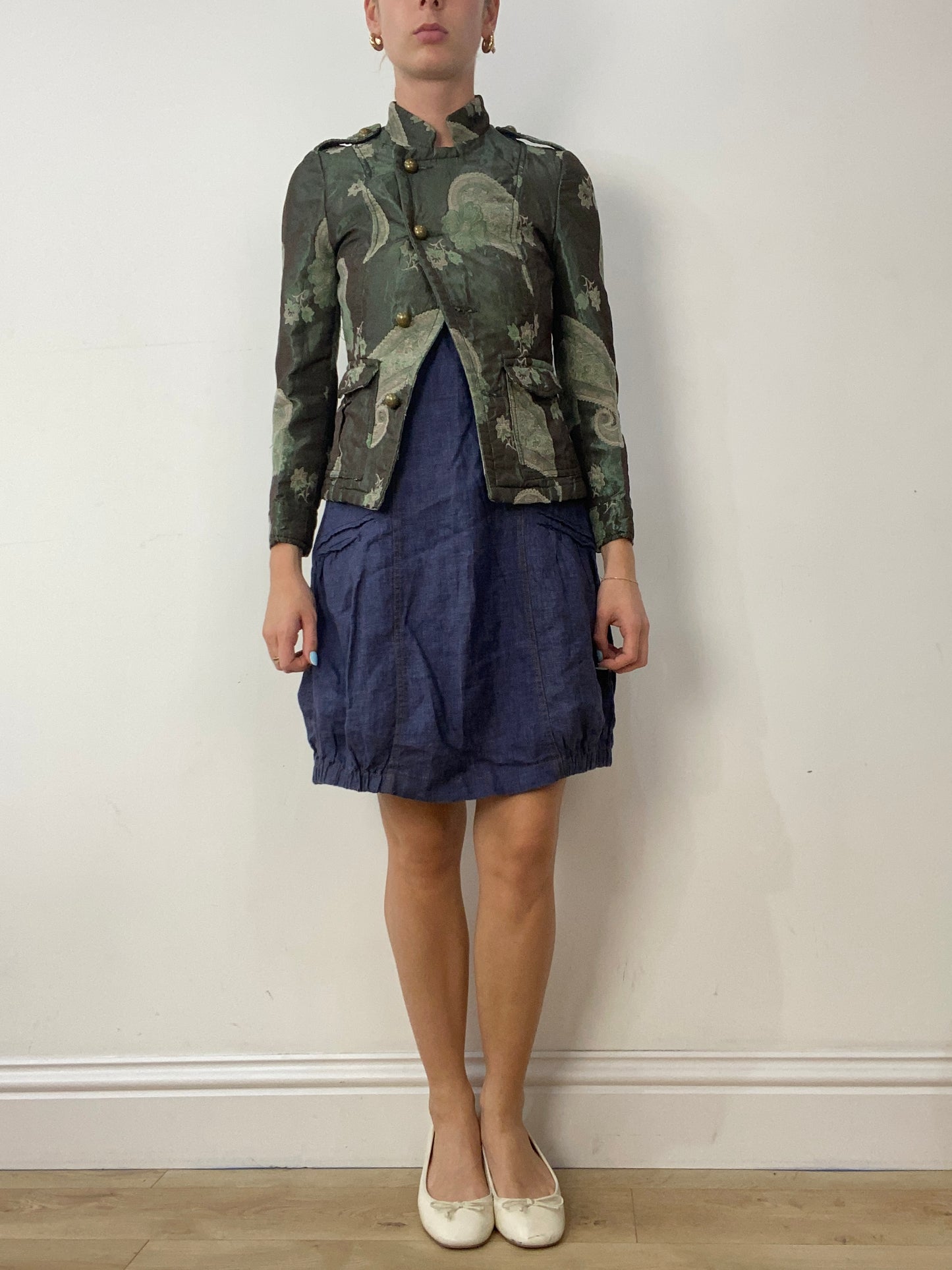 vintage edit thirty | extra small green pea style coat