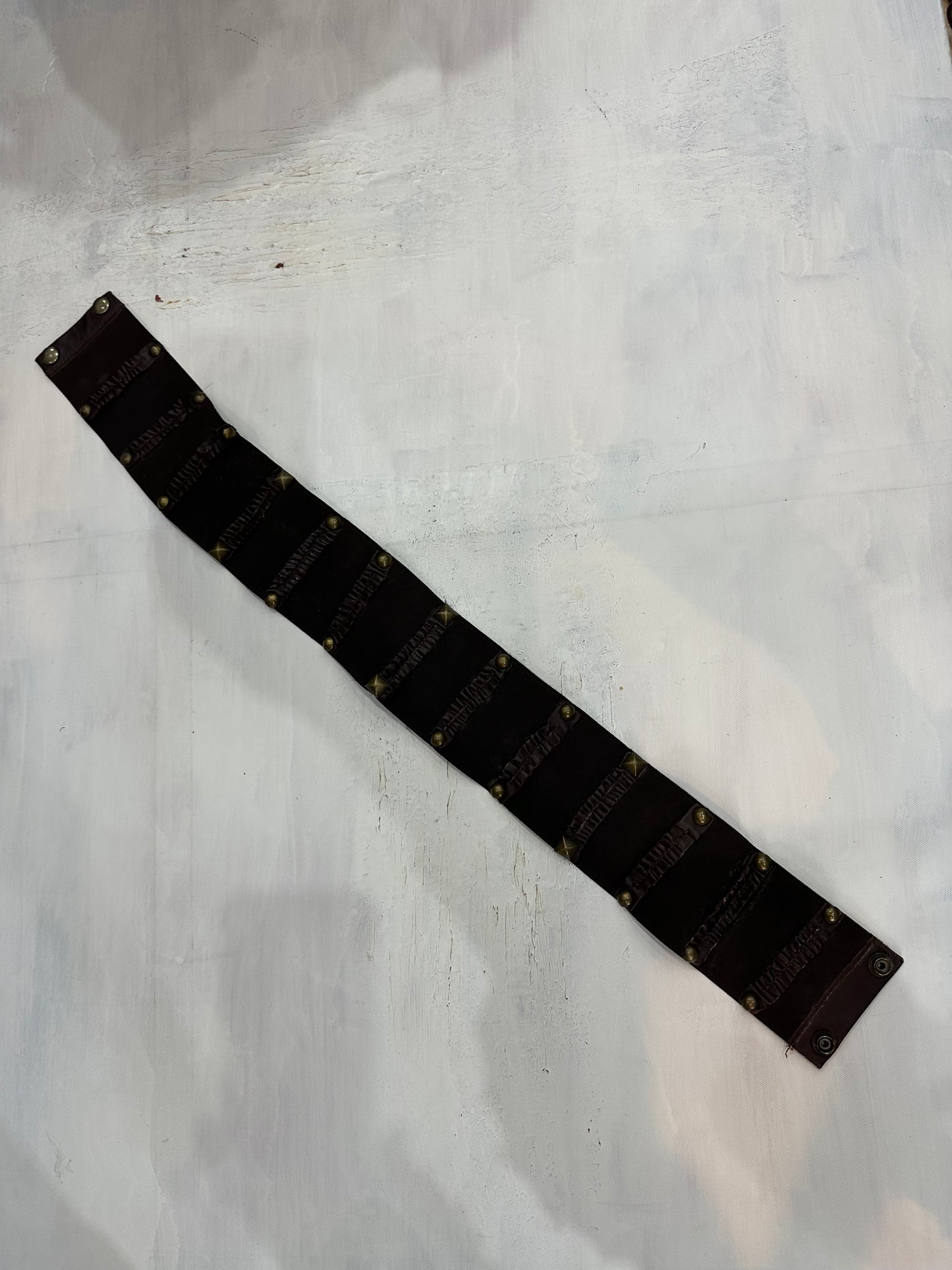 vintage edit thirty-four | oversized brown and gold studded belt