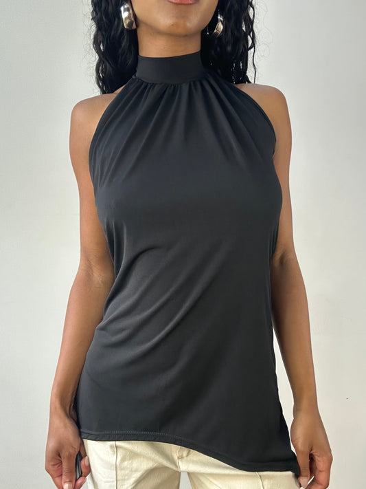 vintage edit twenty-three | small black halterneck top
