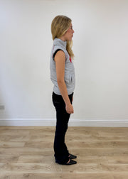 small grey puma puffer gilet