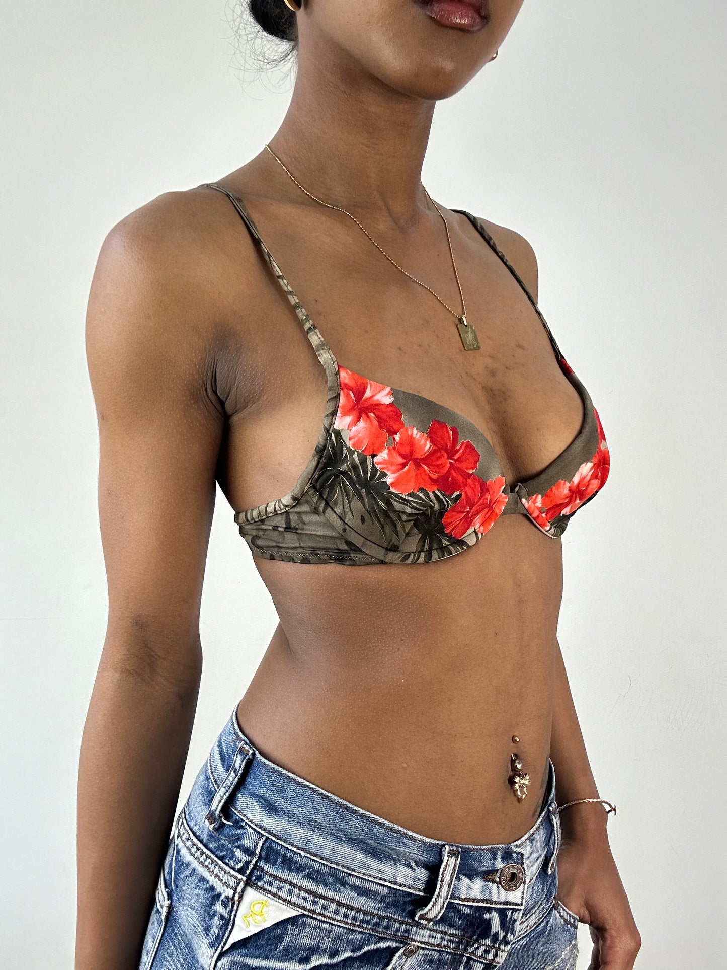 BEST PICKS | small brown and red floral bikini set