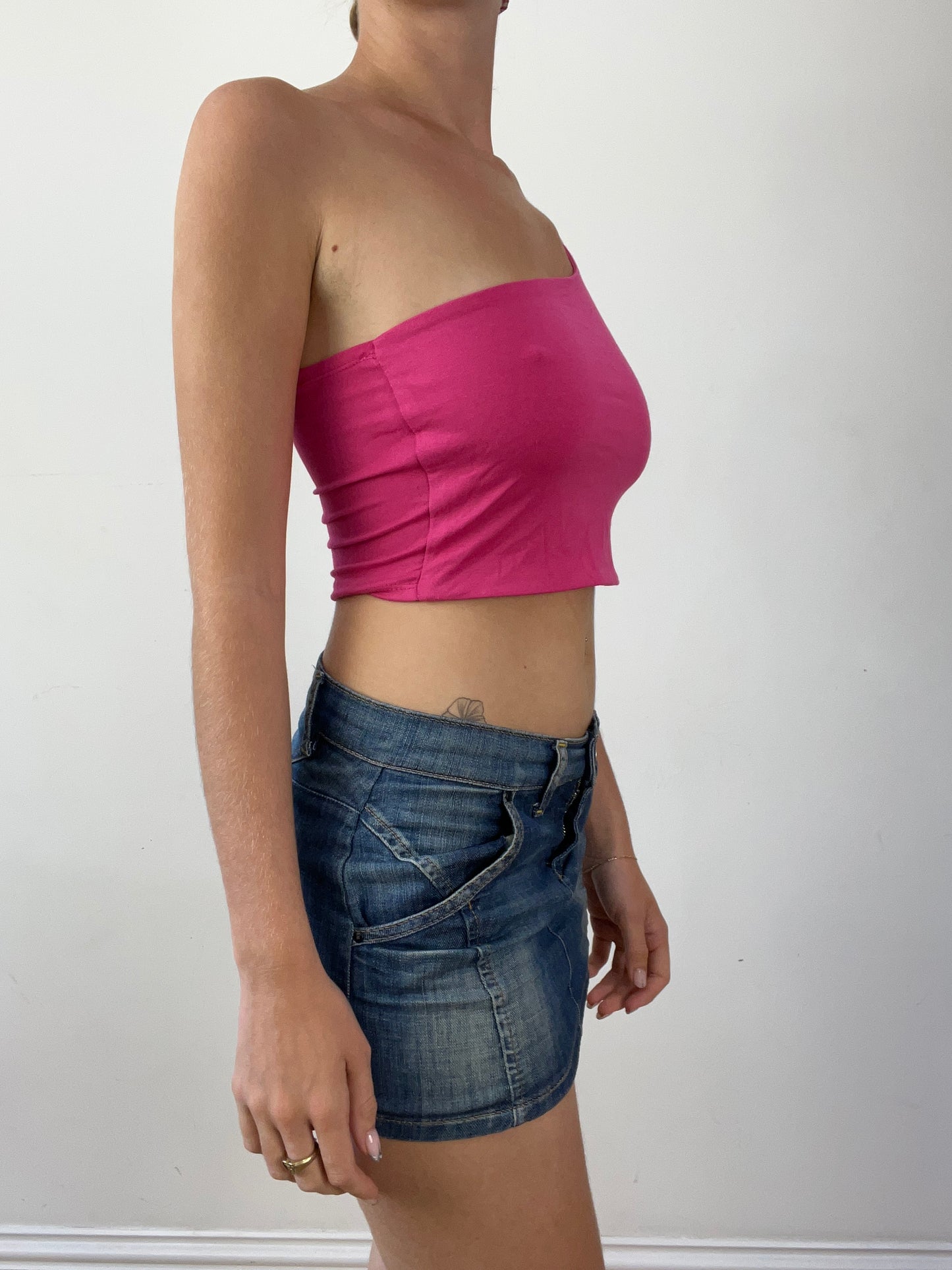 💻‼️ pink one shoulder top