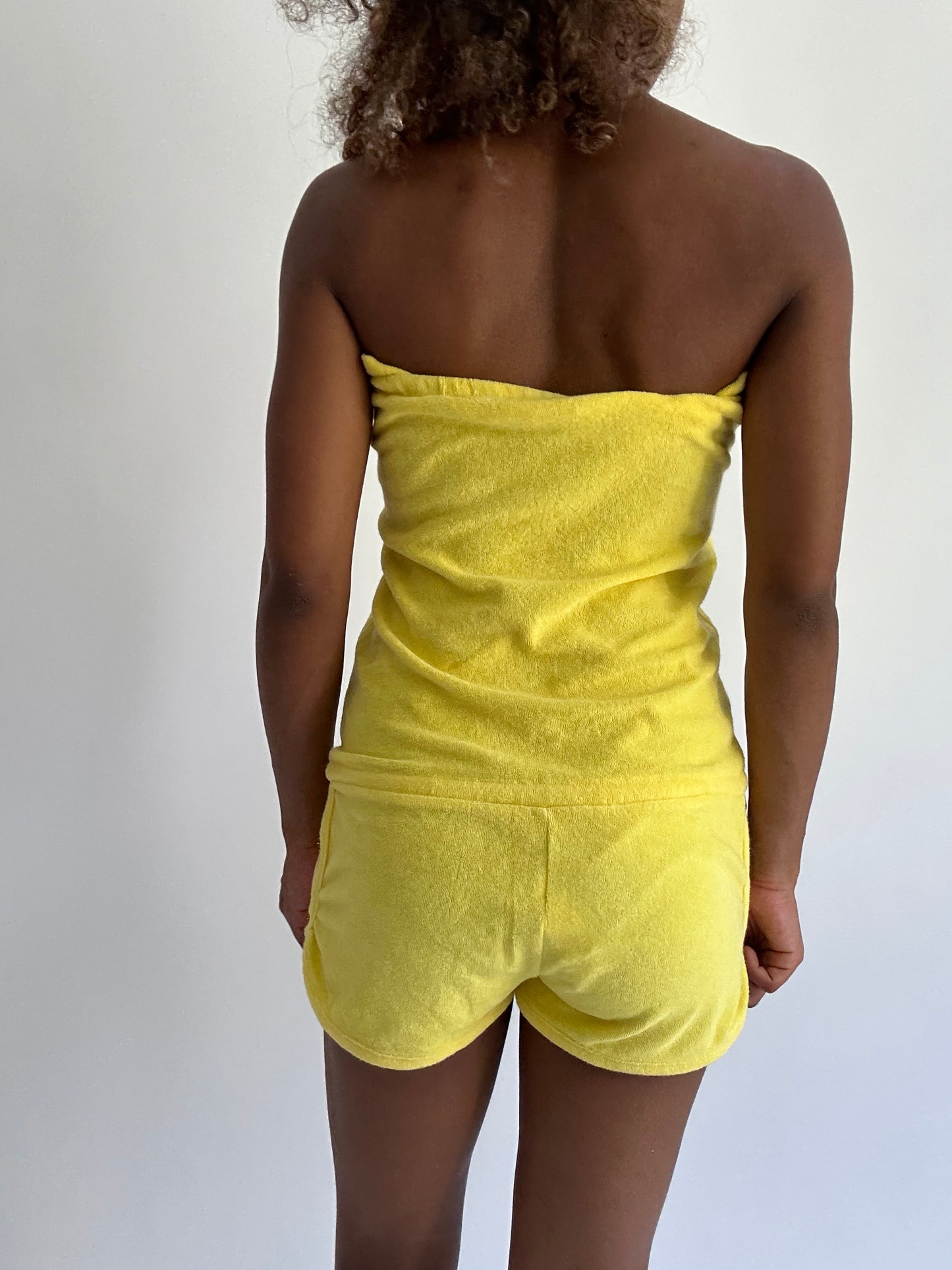 BEST PICKS | small yellow towelling bandeau playsuit