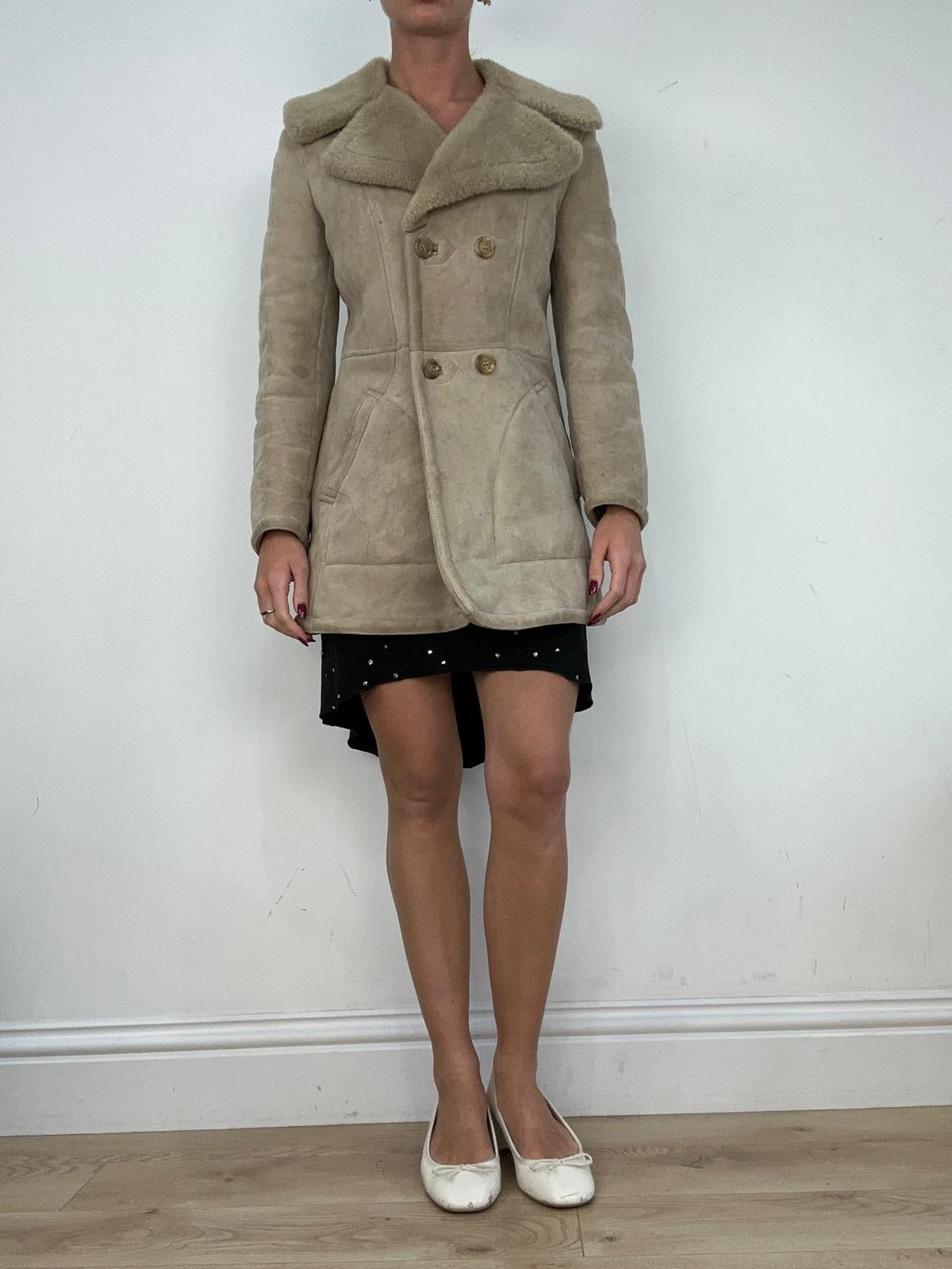 vintage edit fourteen | small beige pea style coat