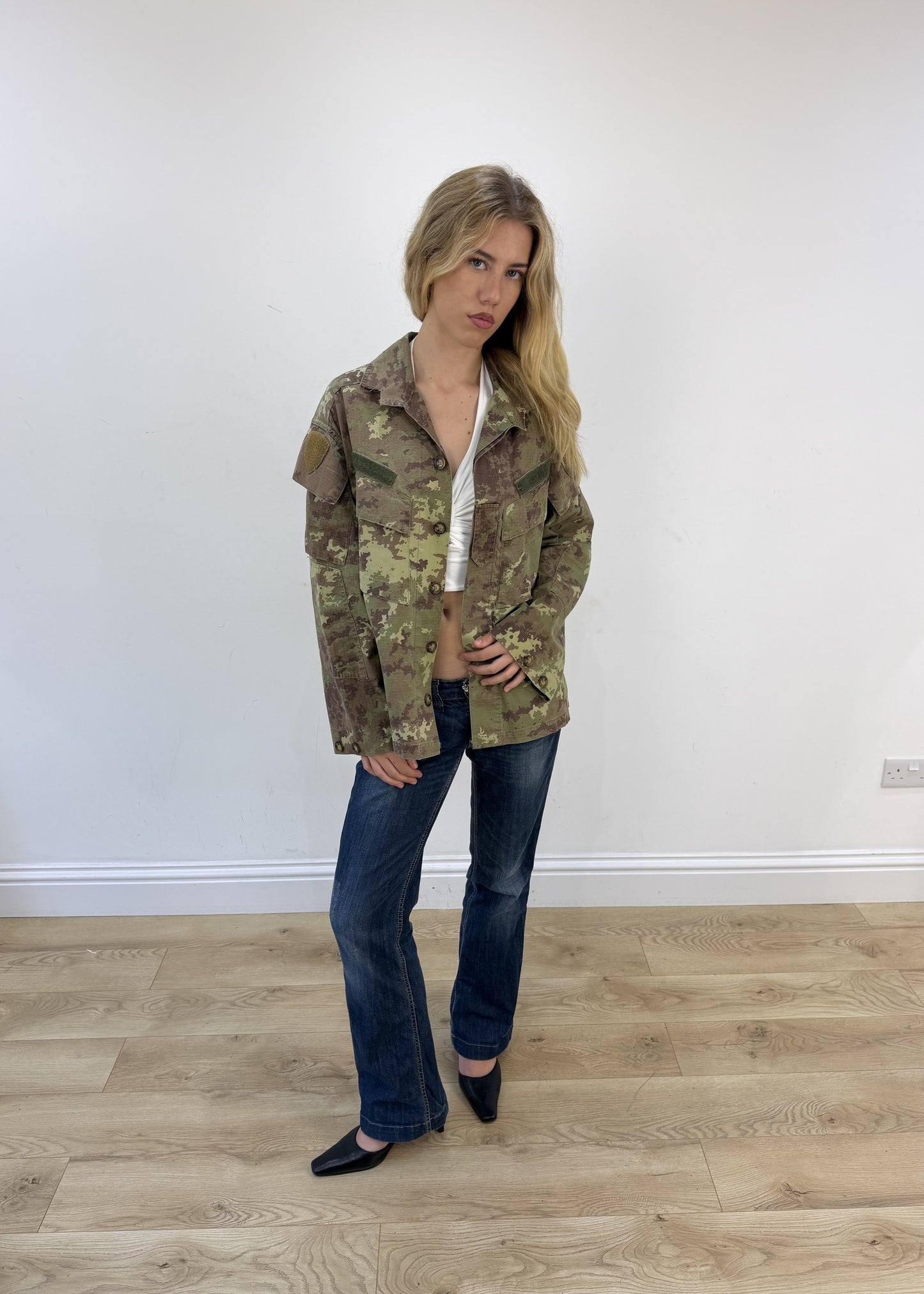 large army print jacket