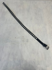 vintage edit sixteen | black and silver faux leather belt