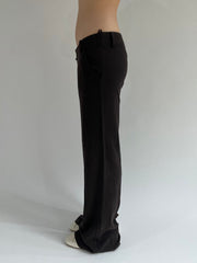 ‼️ | dark brown fitted trousers