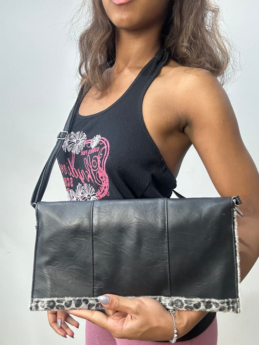 2016 edit | black and grey leopard print shoulder bag