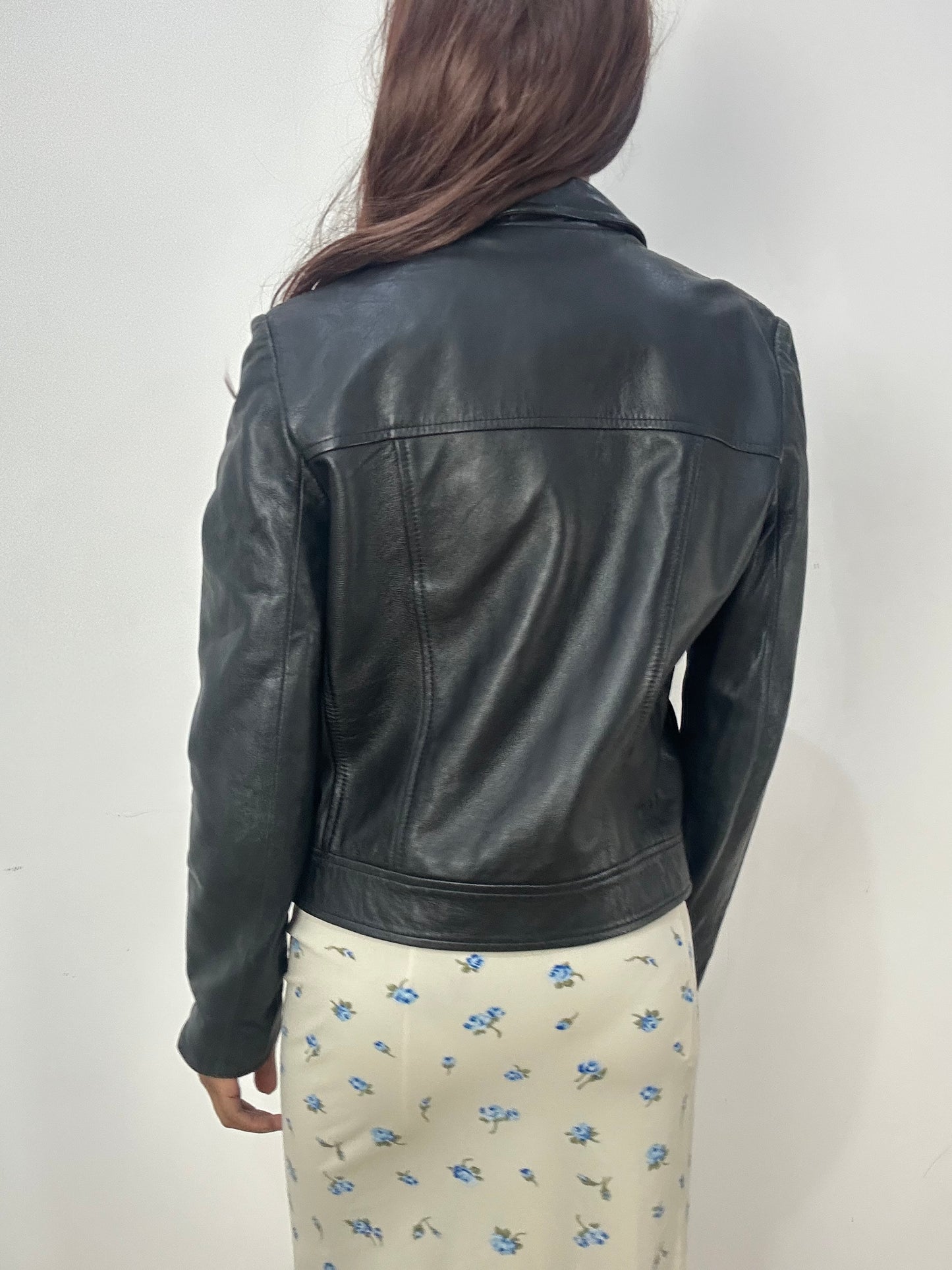 BEST PICKS | small black faux leather fitted jacket