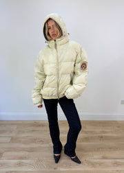 large cream puffer coat