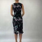 PROM SEASON DROP | small black old label new look maxi dress with floral detail