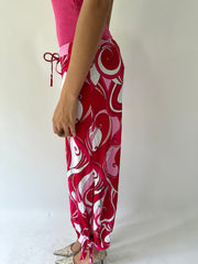 festival drop | Mediano rosa e branco espinhas de padrão