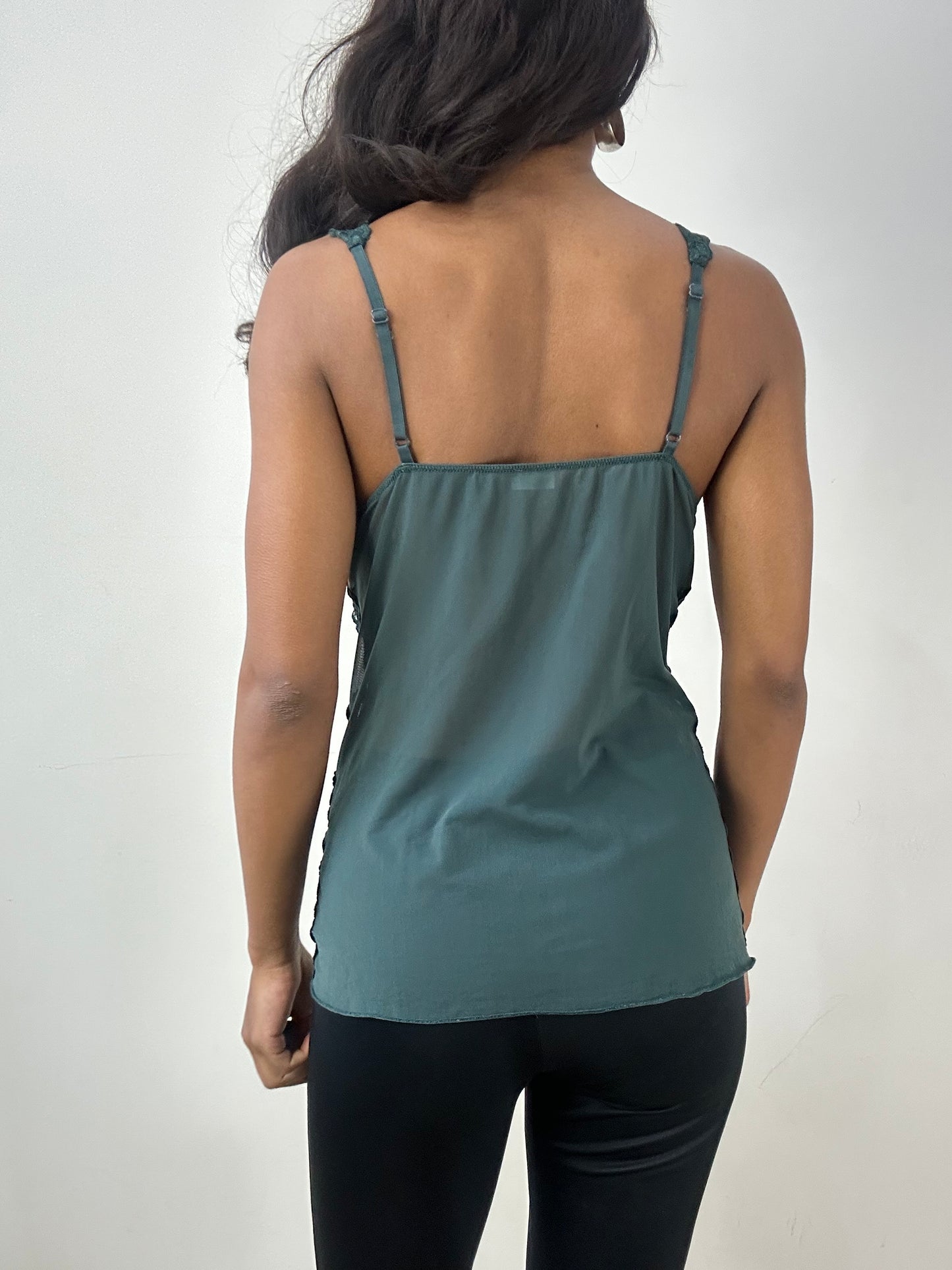 BEST PICKS | small green floral lace cami top