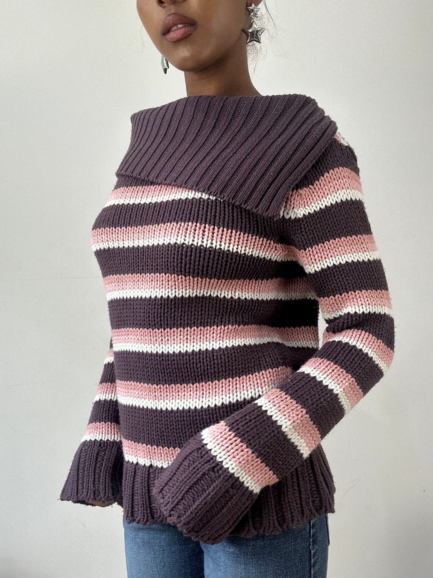 BEST PICKS | small pink and purple striped knit sweater