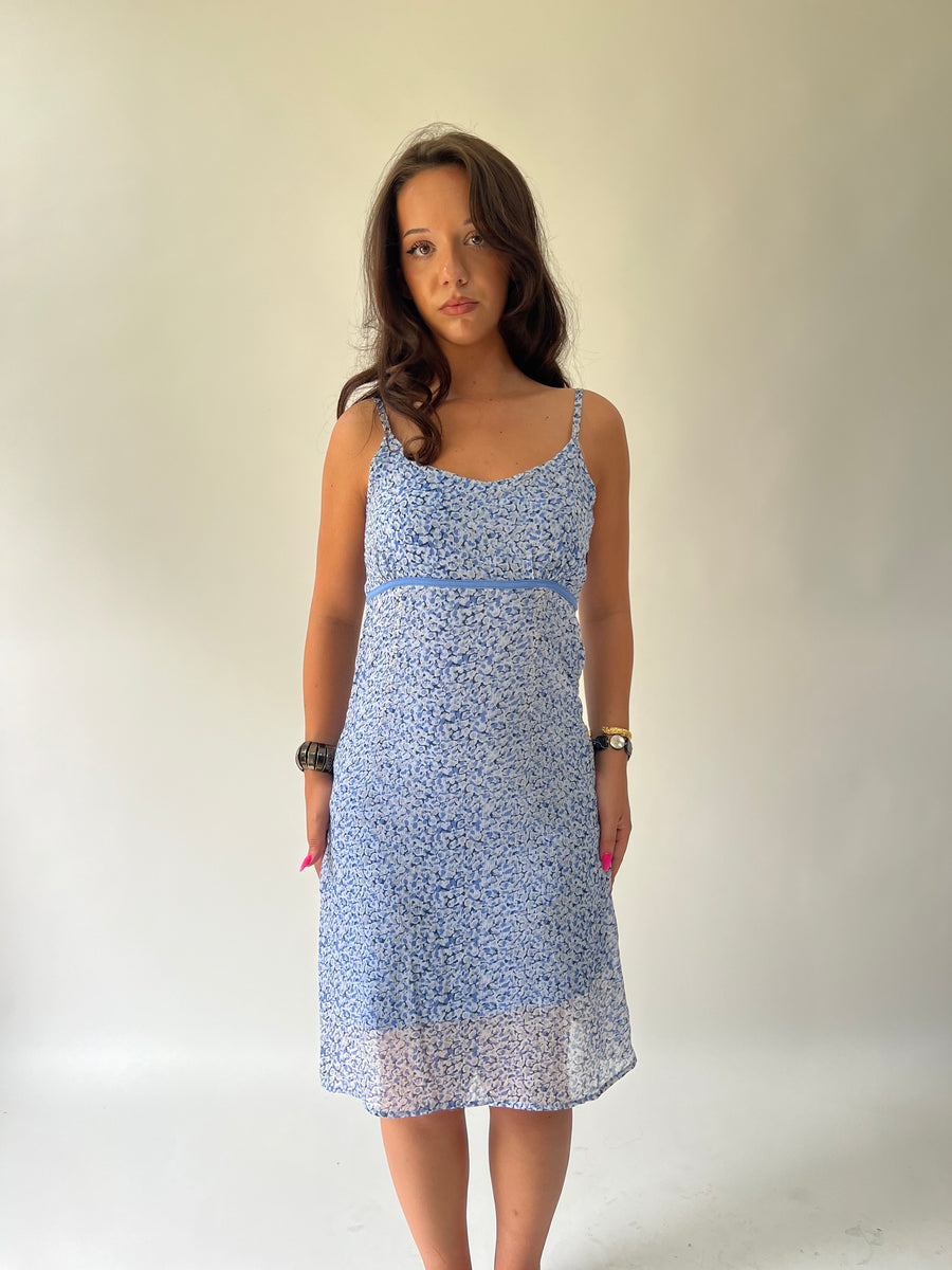 🪡SATC drop | taille: M · couleur: bleu · article: robe · détails: à motifs