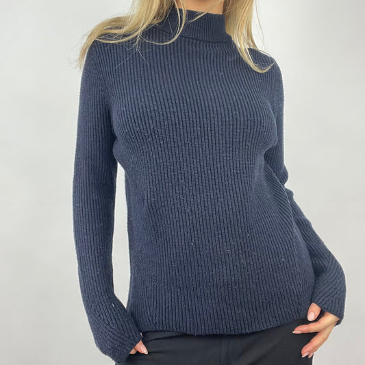 QUIET LUXURY DROP | small blue high neck knit jumper