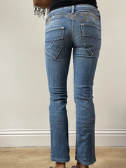 vintage edit: festival | O pequeno denim azul diesel Jins com detalhes de embriaguez