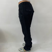 90s MINIMALISM DROP | Größe: S · Farbe: Schwarz · Material: Leinen · Artikel: Hose · Details: Vintage-Label + h&m