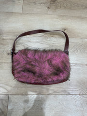 Vintage edit: festival | pequeño bolso rosa y marrón con detalles de piel sintética