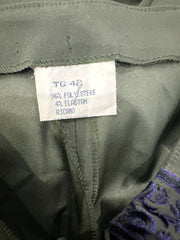 winter edit | extra small khaki trousers with purple embroidery