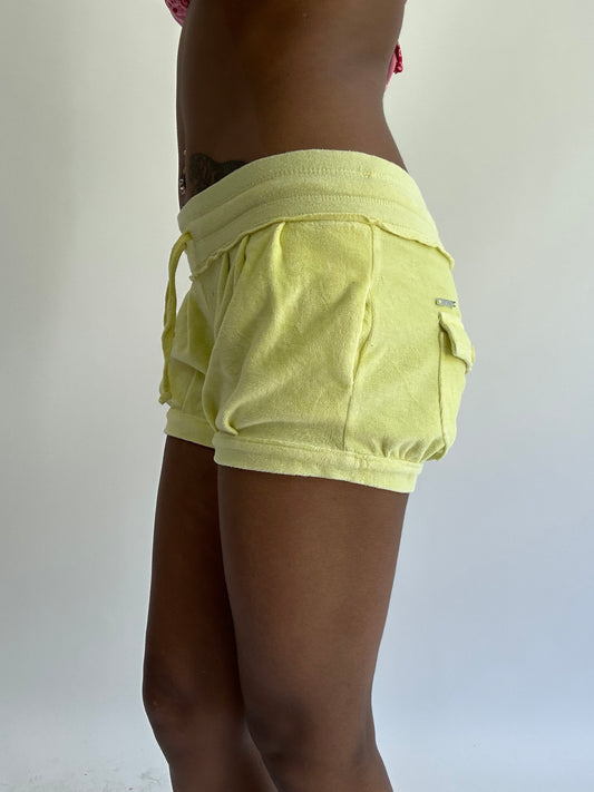 BEST PICKS | small yellow towelling mini shorts