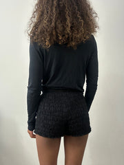 vintage edit: valentine’s day | S码 黑色 cowl neck draped 连体衣
