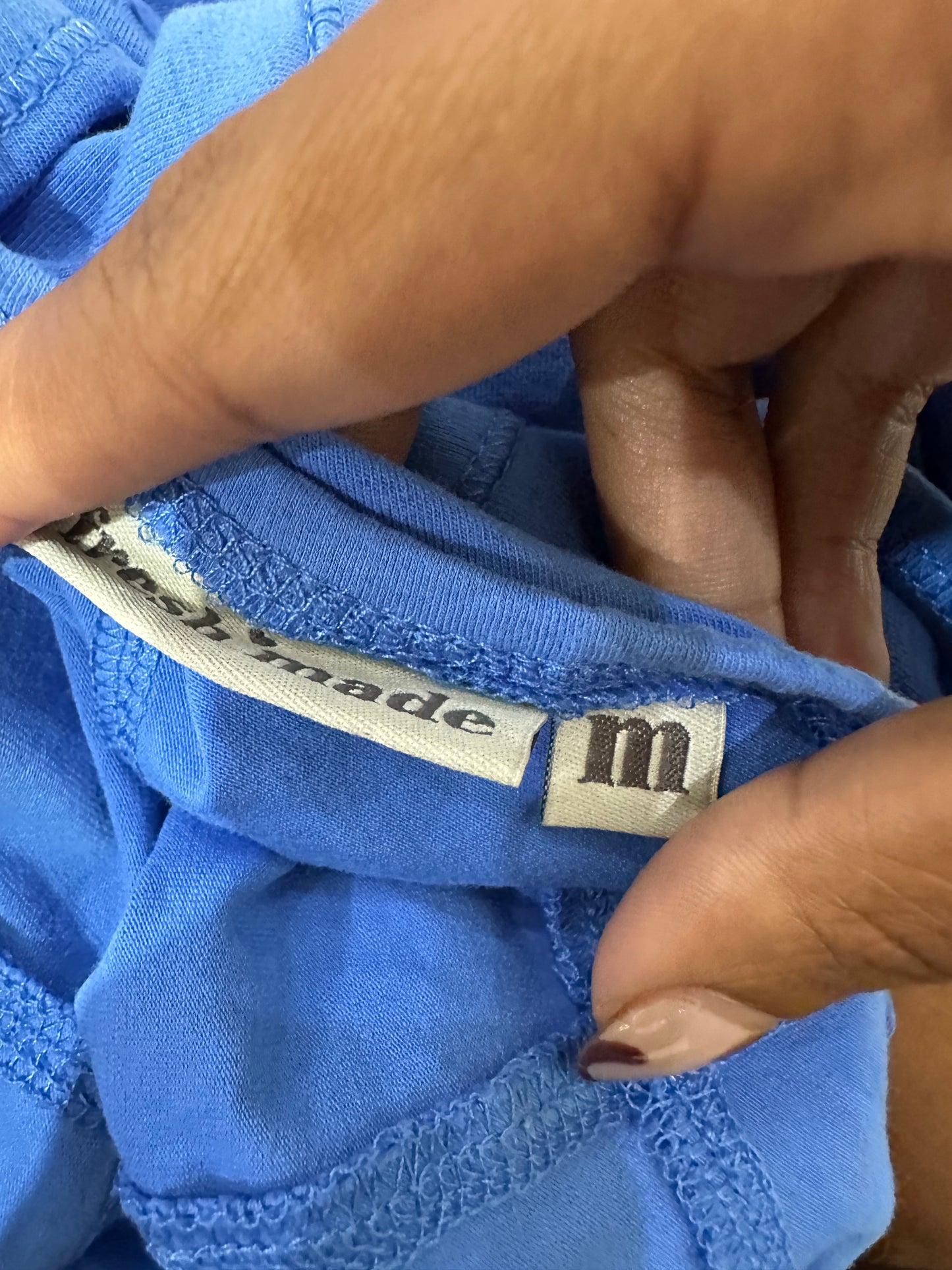 BEST PICKS | small/medium blue bandeau top with ruched detail