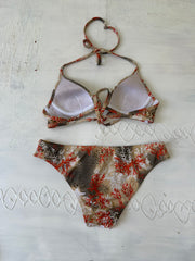 festival drop | Pequeno calzedonia naranja embroiderado set de bikini