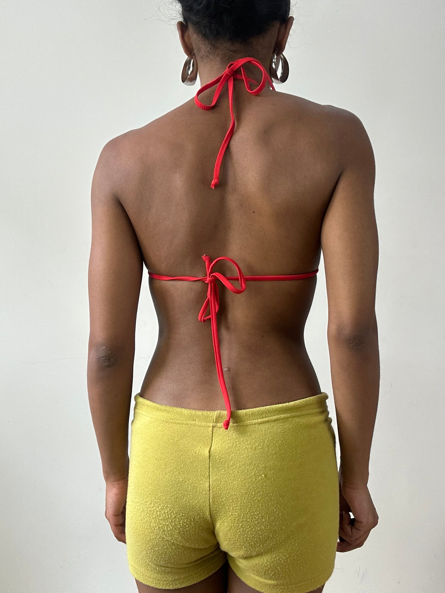 vintage edit twenty-nine | small red bikini set with tie side bottoms