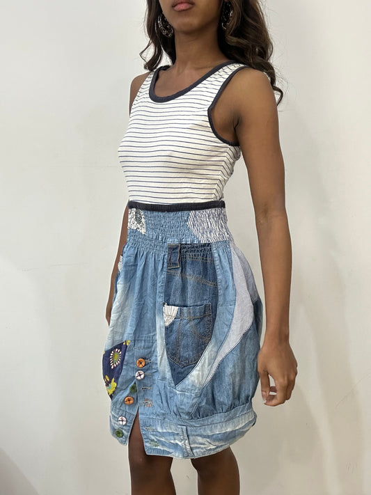 vintage edit: fashion week | small blue desigual midi dress