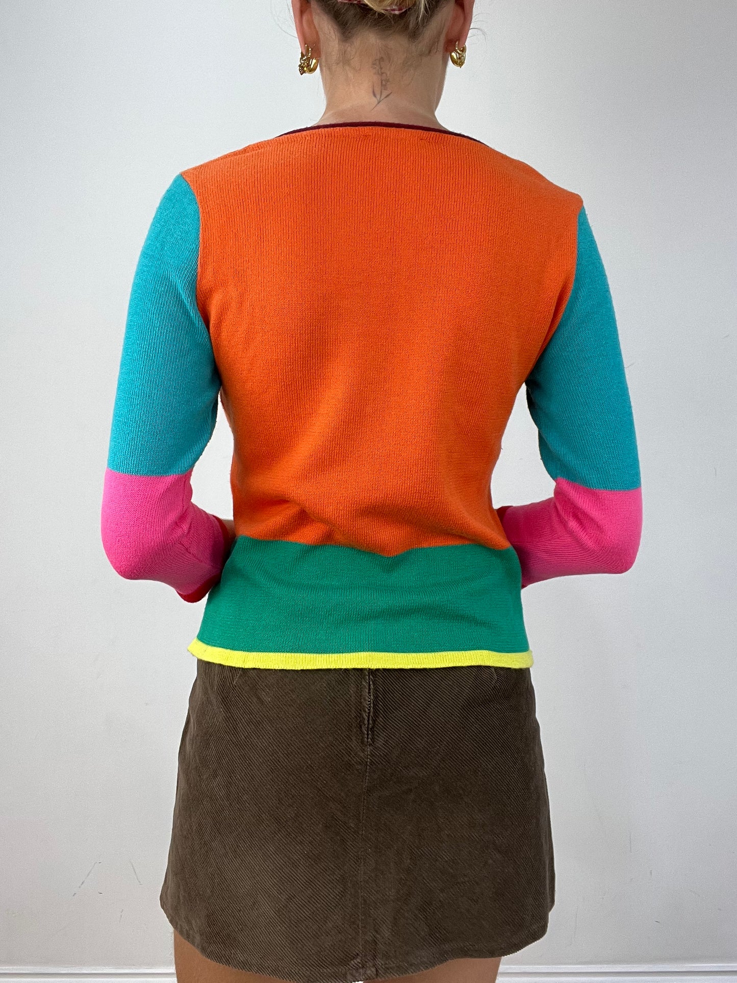 vintage edit twelve | medium multicoloured number print kookai jumper