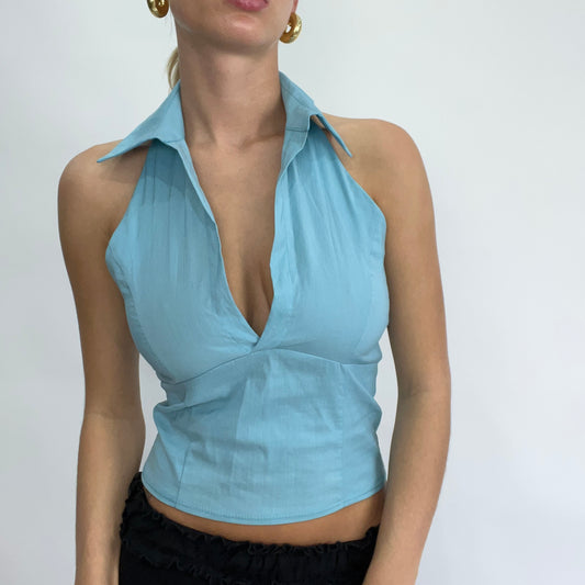 #2 venta de muestras | talla: S · color: azul claro · prenda: top · detalles: lola
