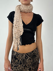 💻AUTUMN ESSENTIALS | beige knitted scarf
