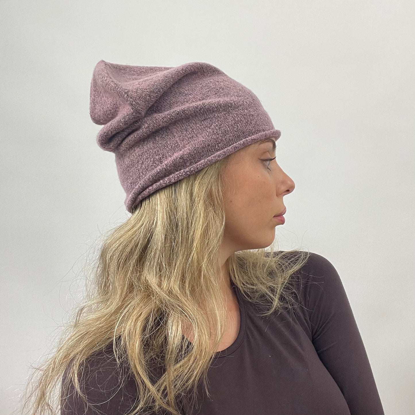 CHALET GIRL DROP | purple oversized beanie