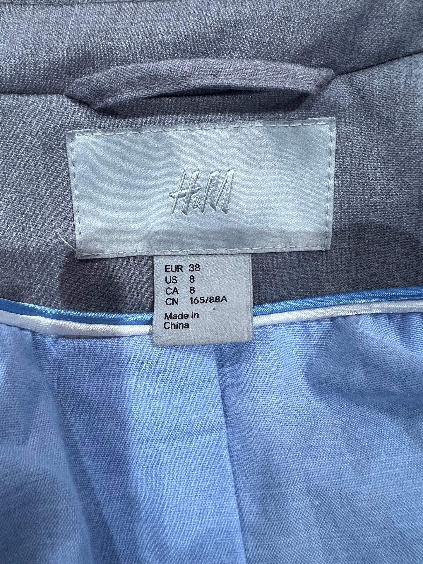 office siren | medium grey old label H&M single-button fitted blazer