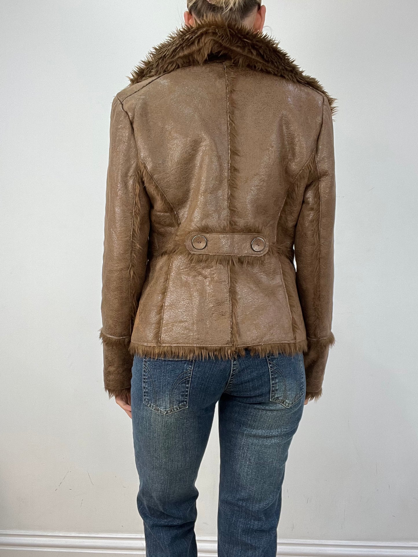 vintage edit twelve | medium brown faux fur jacket