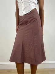 vintage edit fifteen | extra small pink orsay midi skirt