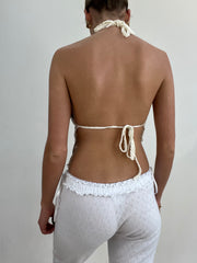 vintage edit seventeen | medium white and brown crochet set