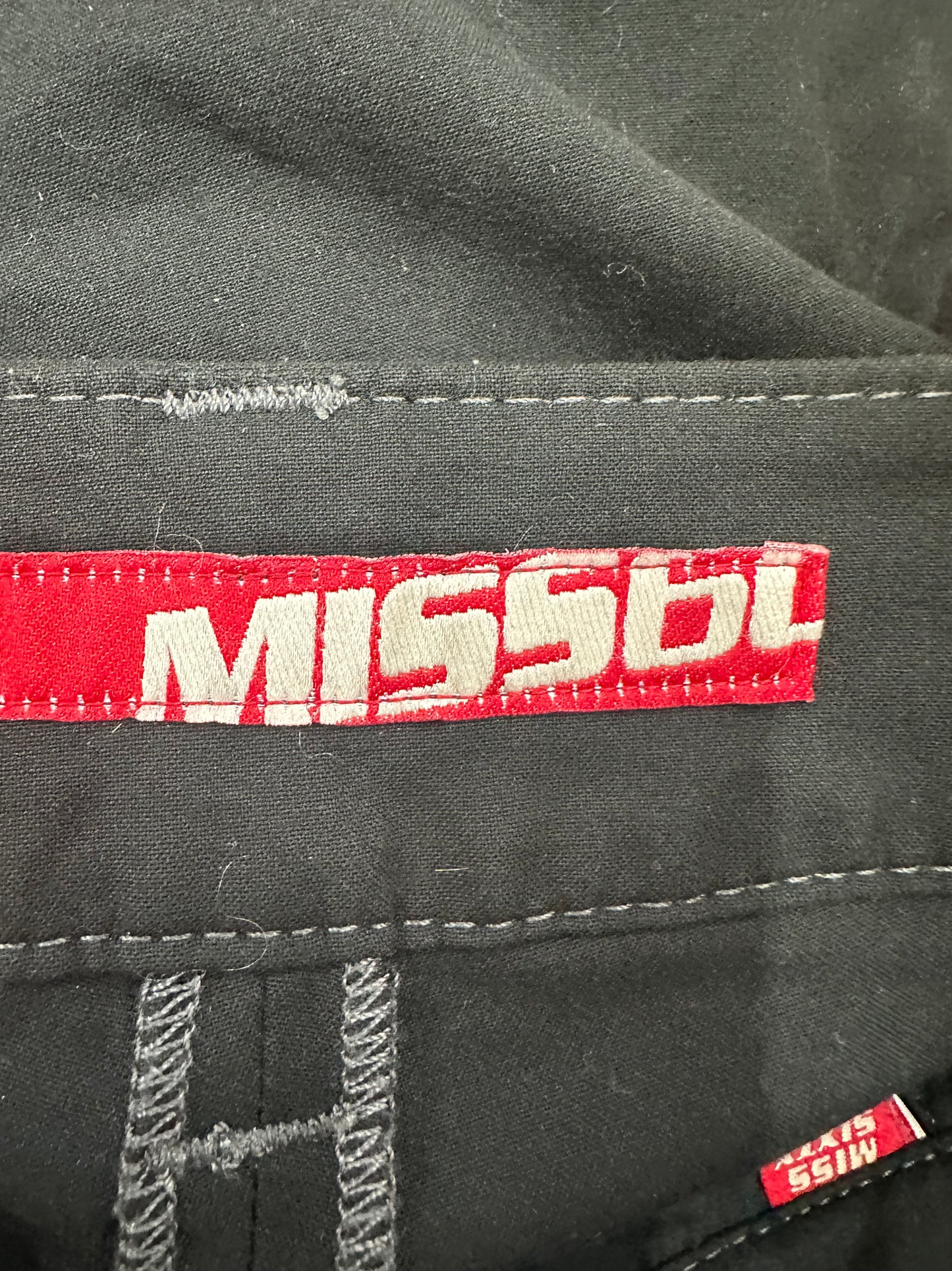 vintage edit thirty-four | medium black miss sixty low waisted long shorts