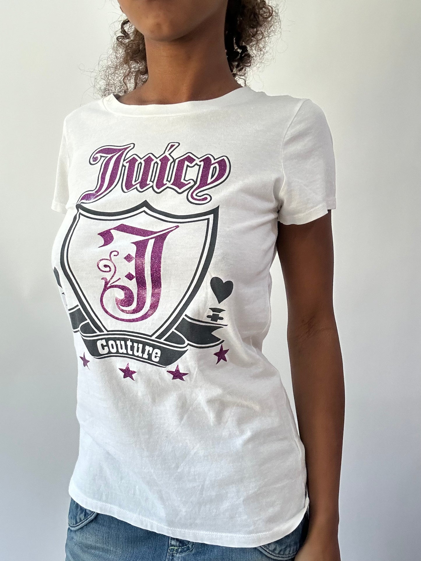 wag drop | small/medium white juicy couture tshirt