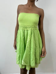 spring edit | small/medium green bandeau mini dress