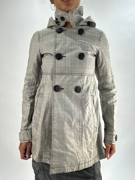 vintage edit thirty-five | small grey plaid trench coat
