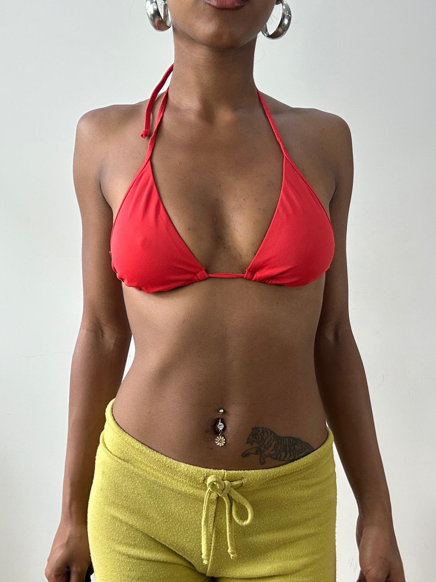vintage edit twenty-nine | small red bikini set with tie side bottoms