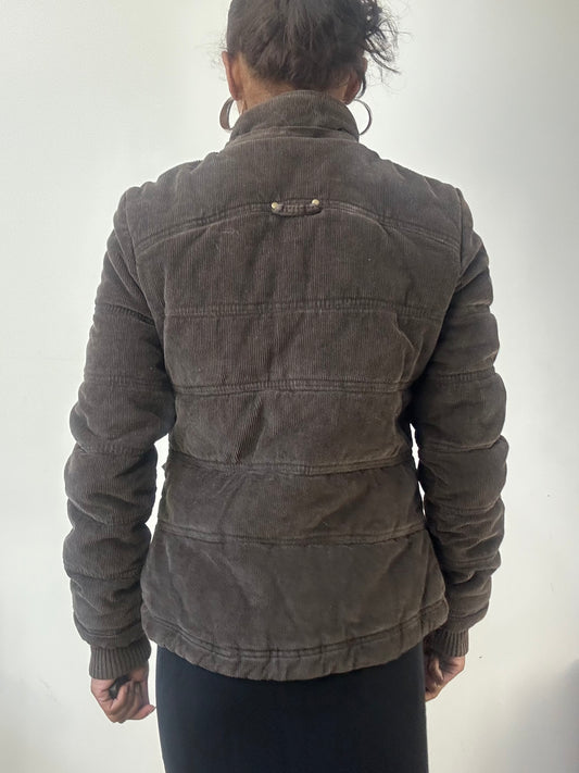 AUTUMN EDIT | small brown corduroy puffer jacket