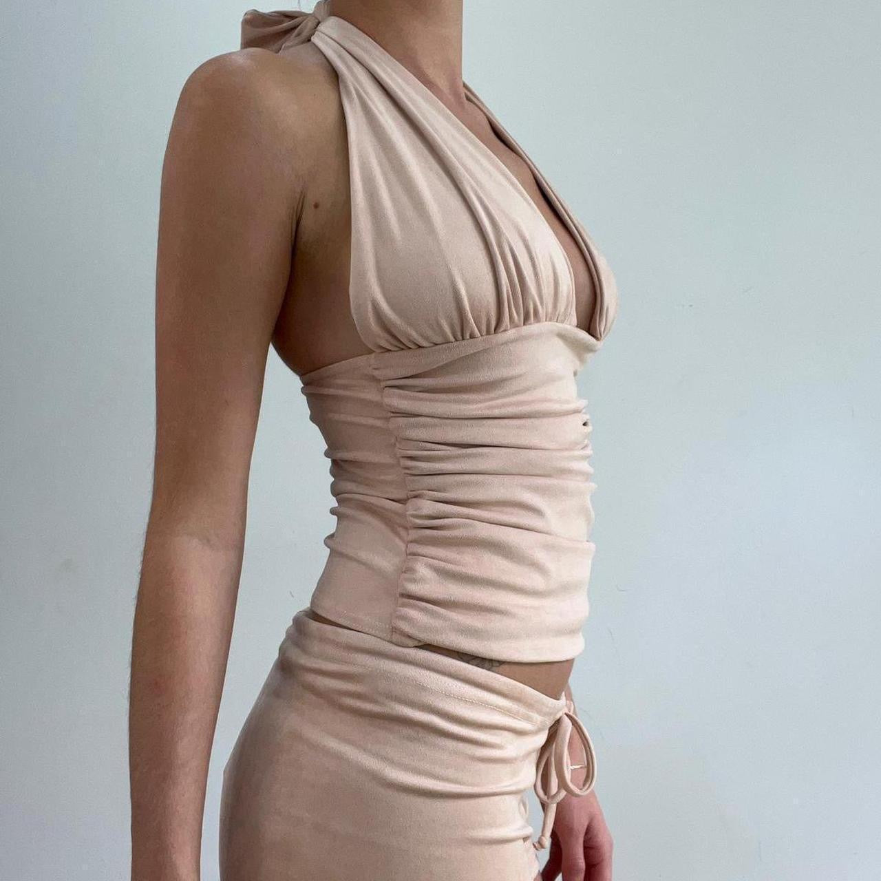 #419 SAMPLE SALE | small luna top in peach pink