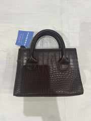 Y2K| small brown snake print handbag