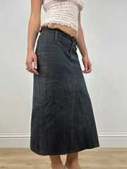 BEST PICKS | medium dark wash maxi denim skirt